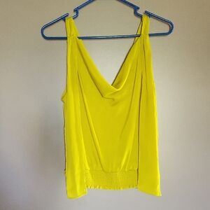 Anthropologie Yellow Tank Top With Tie Detail